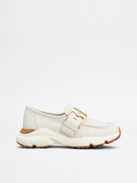 SPORTY MULES IN NAPPA LEATHER - WHITE