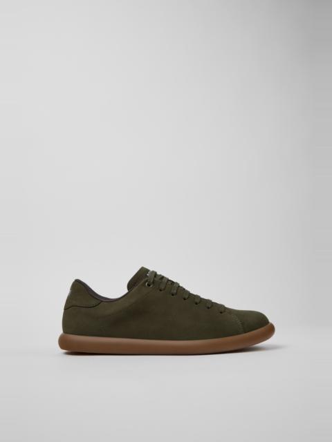 Green Nubuck Sneakers for Men.
