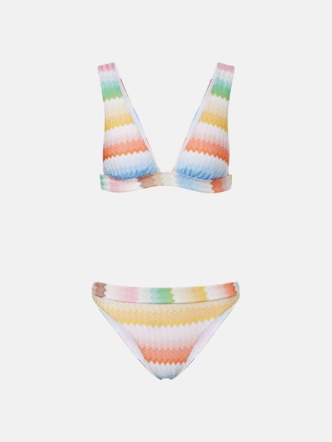 Zigzag lamé bikini
