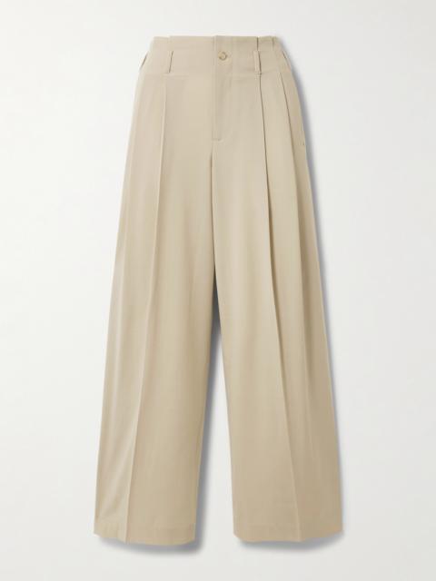 Percie Pleated Wool-blend Wide-leg Pants