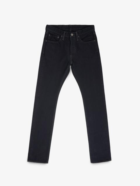 IH-555S-142OD 14OZ SELVEDGE DENIM SLIM CUT JEANS - INDIGO OVERDYED BLACK
