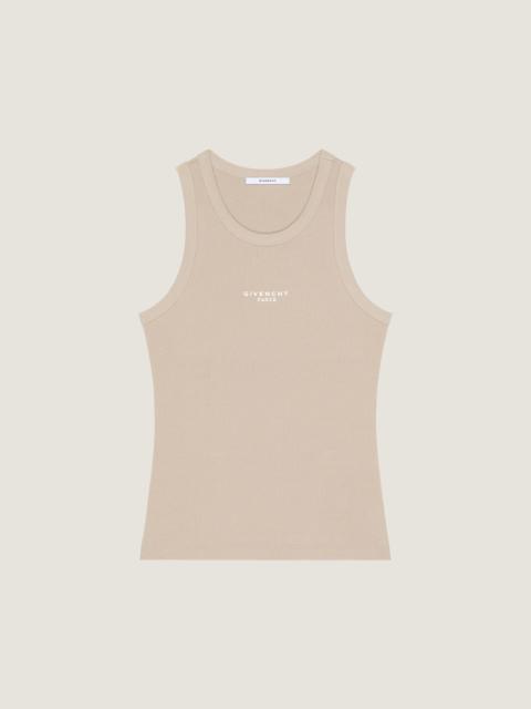 SLIM FIT TANK TOP IN COTTON WITH GIVENCHY PARIS PRINT