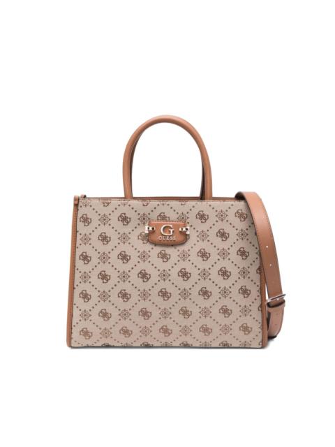 logo-plaque top-handle tote bag