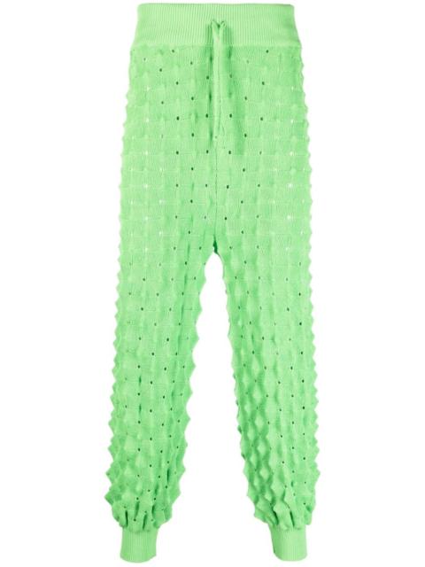ribbed waist spike-knit paint