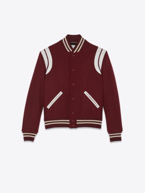 saint laurent wool varsity jacket