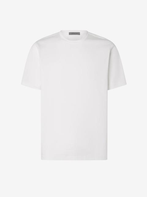 White crew neck pure cotton t-shirt