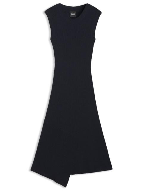 BOUCLÉ-YARN DRESS IN A SLIM FIT