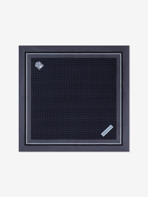 Blue/Grey pure silk pocket square