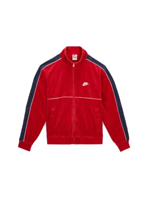 Supreme Nike Velour Track Jacket Red