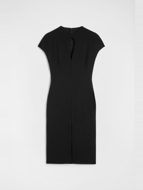 Wool Sablé Crew-Neck Dress
