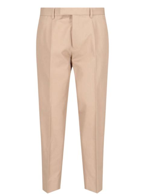 pressed crease tailored trousers