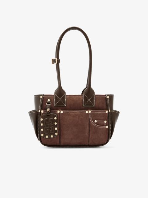 POSY BAG SMALL IN BROWN SUEDE