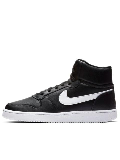 (WMNS) Nike Ebernon Mid 'Black White' AQ1778-001