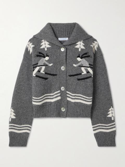 Intarsia-knit Cashmere Cardigan