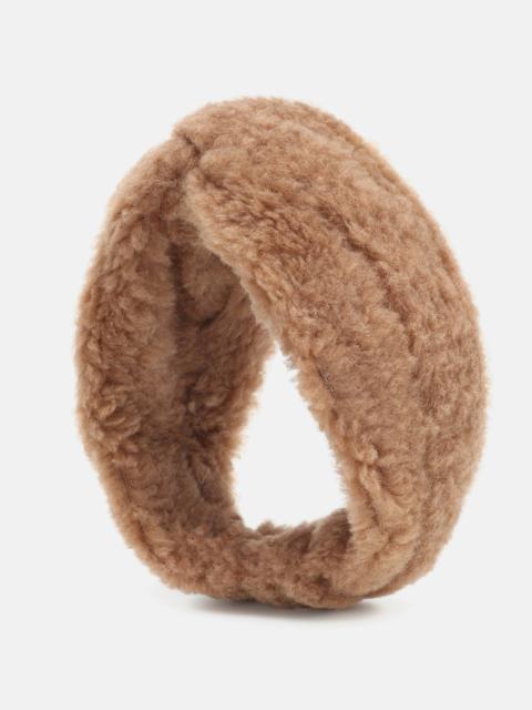 Ovidio camel wool and silk headband