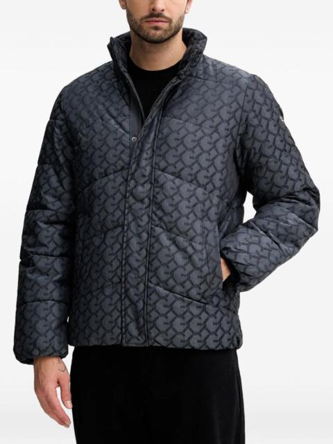 logo-print padded jacket