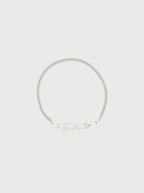 THE SILVER-TONE GAULTIER SAFETY PIN NECKLACE