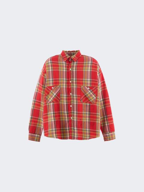 Flannel Shirt Red And Yellow Plaid
