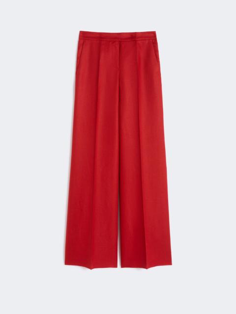Wide-fit linen trousers - RED