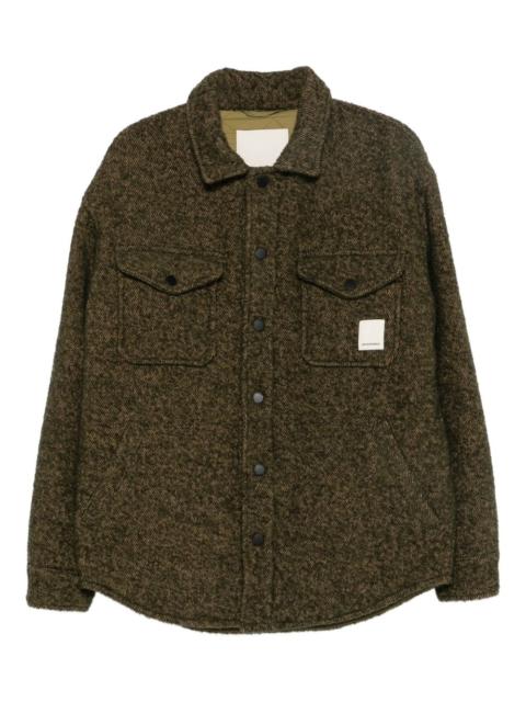 logo-patch shirt jacket