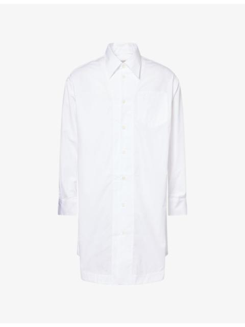 Oversized Long-Line Cotton Shirt
