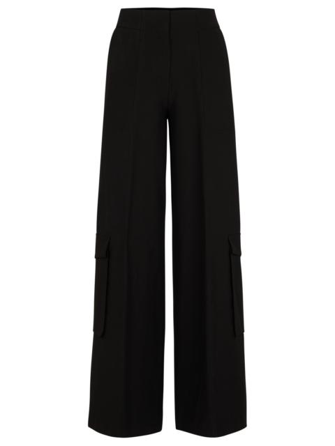 REGULAR-FIT CARGO TROUSERS WITH WIDE LEG
