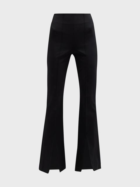 Emiko High-Waisted Slit-Cuff Pants