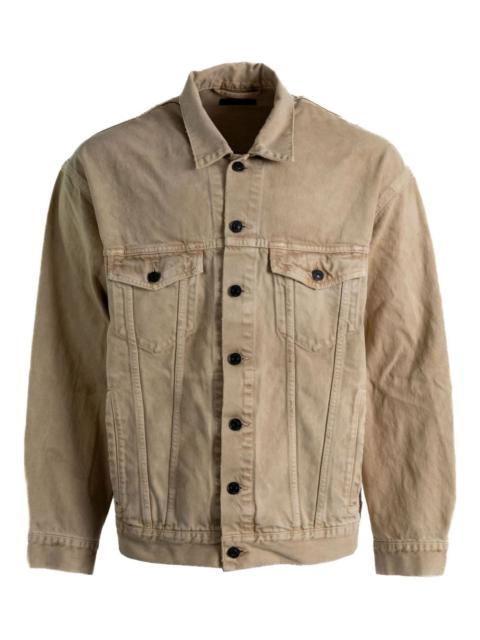 logo-print denim jacket