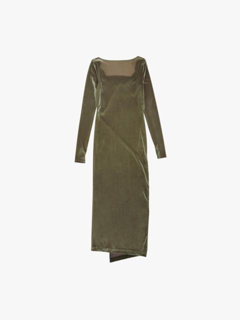 VELVET ASYMMETRICAL DRESS