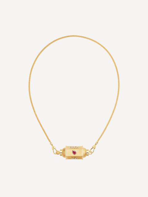 18ct Gold Love You Locket Necklace