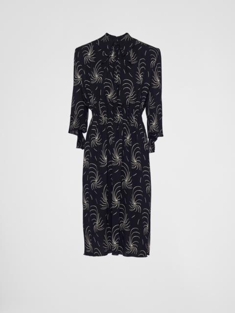 Printed sablé dress