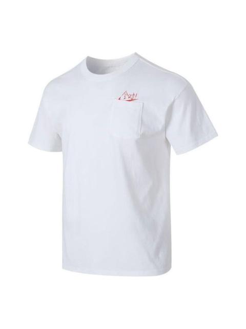 Nike Sportswear Full Score Pocket T-Shirt 'White Red' HF6594-100