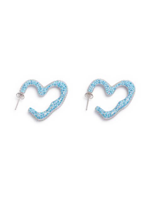 SOFT BLUE SUPER HEART HOOP