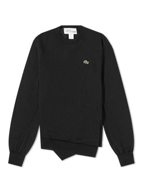 Comme des Garçons SHIRT x Lacoste Asymmetric Crew Knit