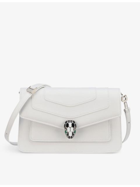 Serpenti Forever East-West leather shoulder bag