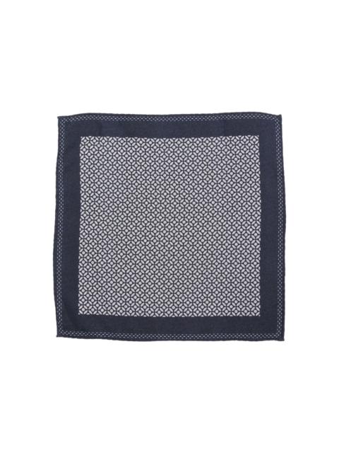 geometric-pattern silk scarf