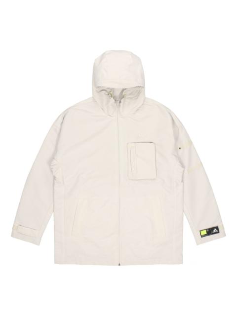 adidas Th Jkt Wv Cstm Casual Sports Training Hooded Jacket Bauxite Brown GP0991