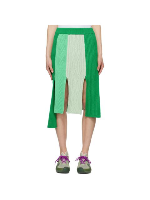 Green Paola Midi Skirt