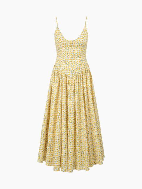 STAUD DENA DRESS ON THE VINE GOLDEN