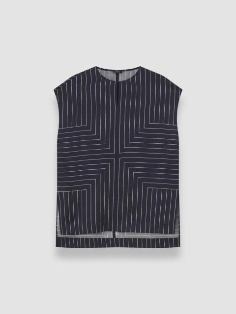 Louison Geometric Print Silk Top