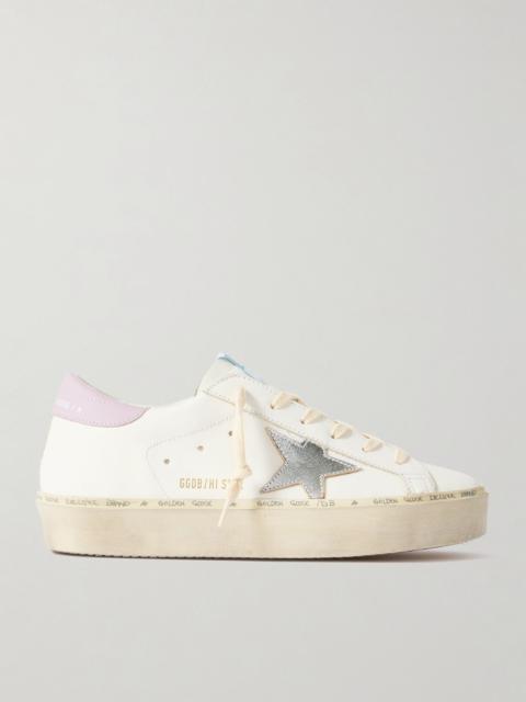 Hi Star distressed leather sneakers White