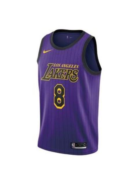 Nike NBA Jersey Kobe Bryant SW Fan Edition 18-19 Season City limited lakers No. 8 Purple AV4270-504