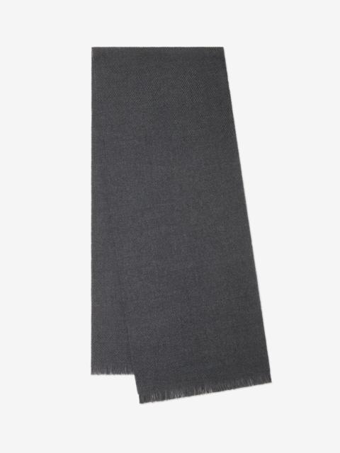 Grey pure wool scarf