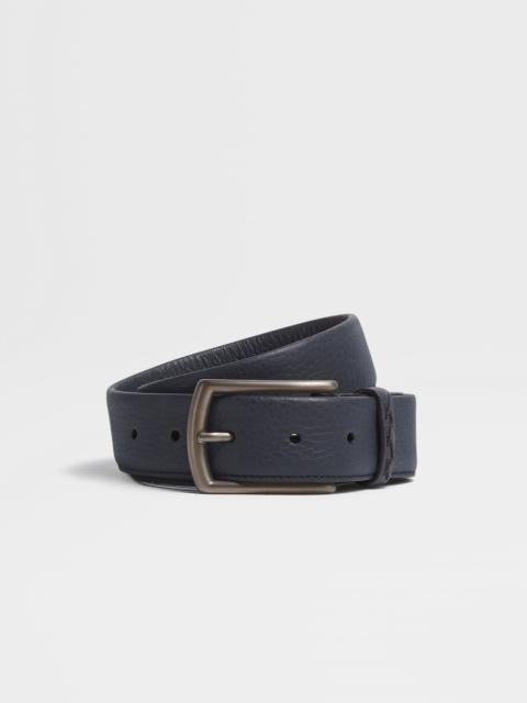 NAVY BLUE LEATHER BELT