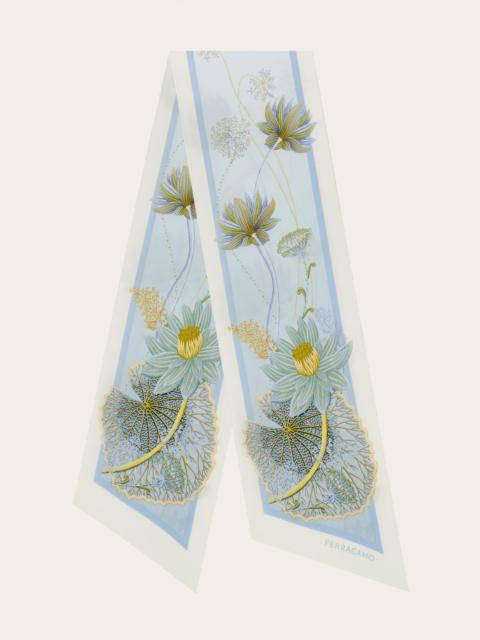 Water lily print silk bandeau
