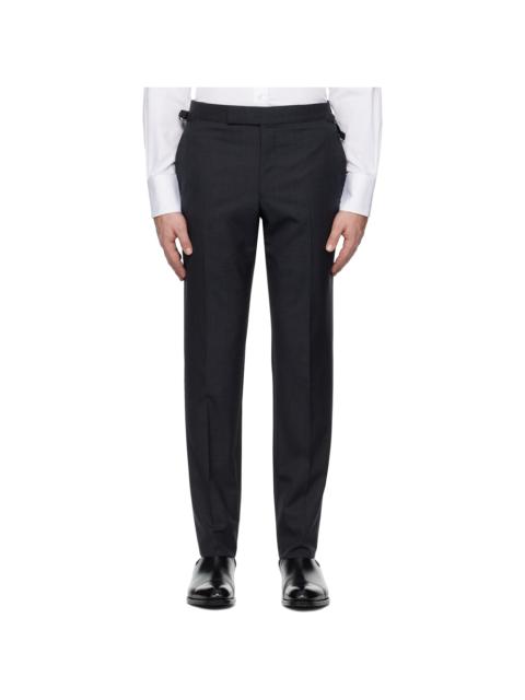 Gray Super Plain Weave O'Connor Trousers