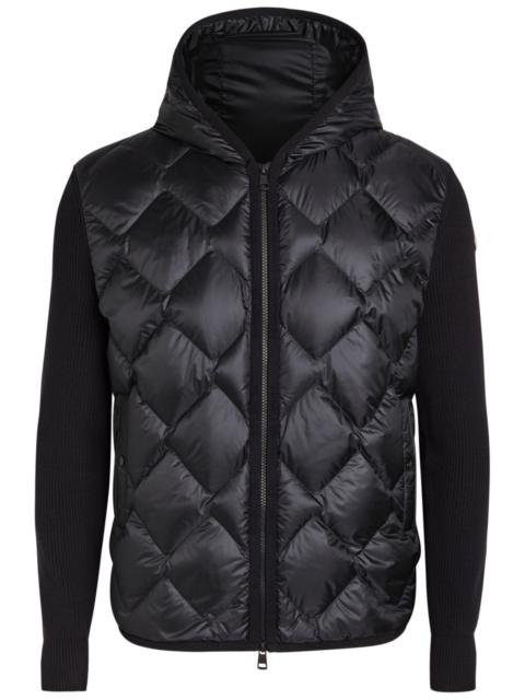Moncler Close-knit and Nylon Jacket