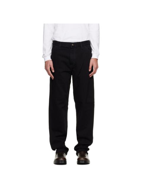 Black Single Knee Jeans