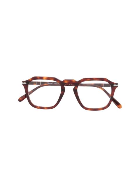 tortoiseshell square-frame eyeglasses