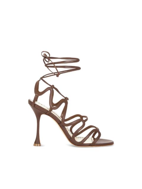 tie-detail leather sandals